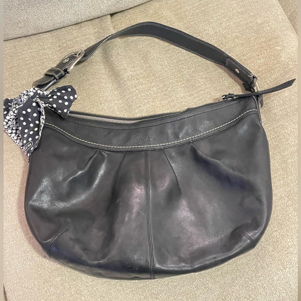 Coach F13731 Soho Pleated Leather Shoulder Hobo